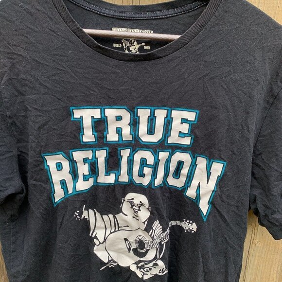 True Religion BIG LOGO T Shirt Large - Picture 1 of 4